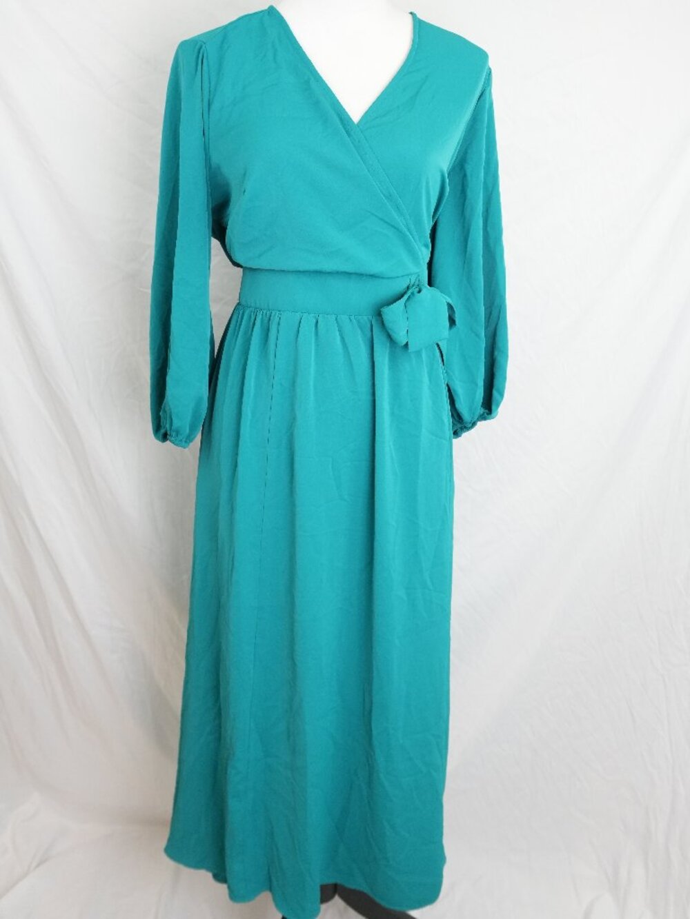 LNC Torrid Womens Size 00 Midi Dress Teal Half Sleeve Formal Business Office
